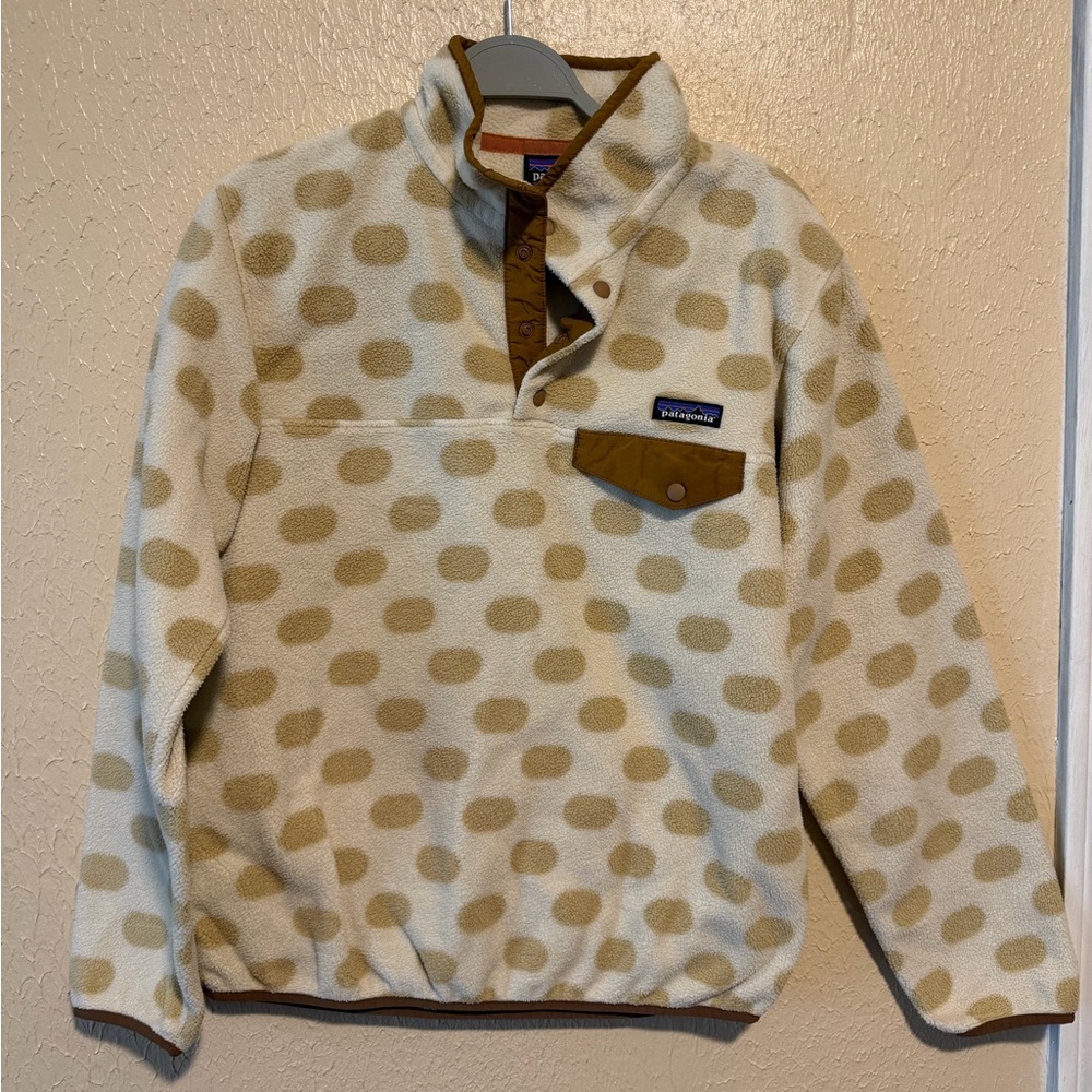 Patagonia Synchilla Snap T Fleece Polka Dot Pullover Size Medium - Picture 2 of 5